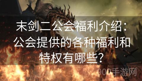 末剑二公会福利介绍：公会提供的各种福利和特权有哪些？